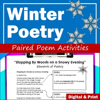 Winter Poetry Activities - PDF & Digital by English Teacher Things