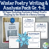 Winter Poetry Analysis & Writing Pack Grades 4-6 {Stopping