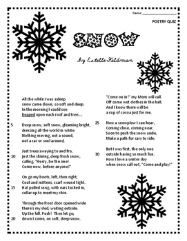 Winter Poetry Bundle by Libby Black | Teachers Pay Teachers