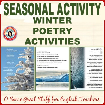 Preview of Winter Poetry - Five Classic Poems Questions and Activities with Answer Key