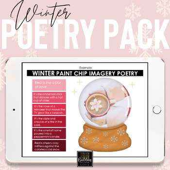 Preview of Winter Poetry: Fun Christmas Activities, Holiday Writing Prompts, Library Craft