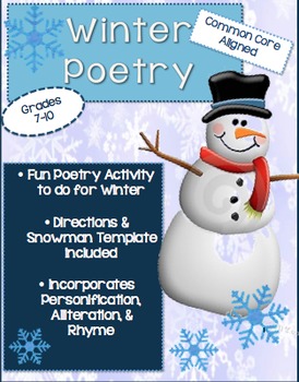 Preview of Winter Poetry Writing Activity