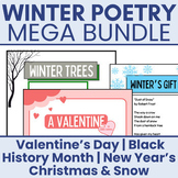 Winter Poetry Writing Activities Mega Bundle Unit: Valenti