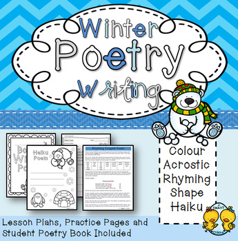 Preview of Winter Poetry Writing Unit