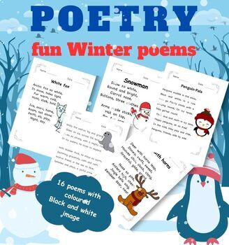 Preview of Winter Poetry for grade 3-4