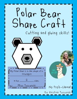 Preview of Winter Polar Bear Shape Craft (Cut & Paste)
