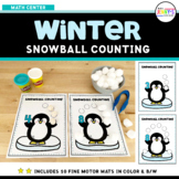 Winter Polar Penguin Snowball Counting Activity Mats for P