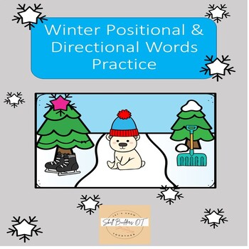 Preview of Winter Positional and Directional Word Practice