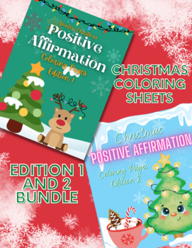 Preview of Winter Positive Affirmation Coloring Sheets Bundle | SEL | Art