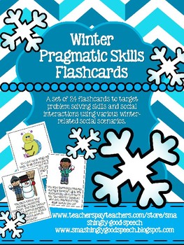 Preview of Winter Pragmatic and Social Skills Flashcards