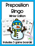 Winter Preposition Bingo