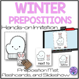 Winter Prepositions Hands-on Flashcards and Slideshow Spee