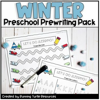 Preview of Winter Tracing Activities Preschool Writing