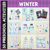 Winter Preschool Unit - Math and Literacy Centers