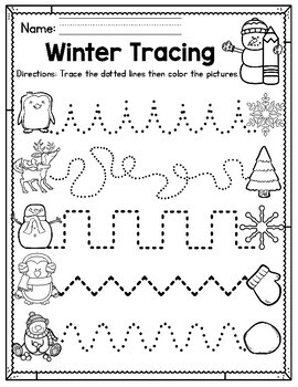 Winter Preschool Worksheets (January) by Gneiss Corner | TPT