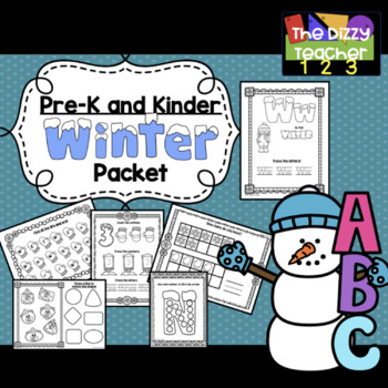 Preview of Winter Preschool and Kinder Packet