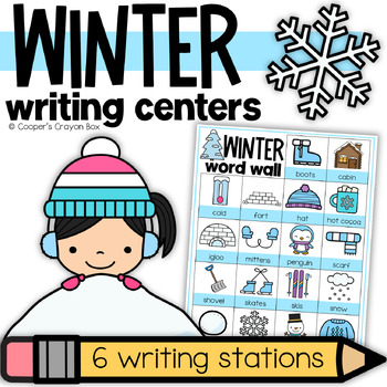 Preview of Winter | Primary Writing Centers | Word Wall and Writing Stations