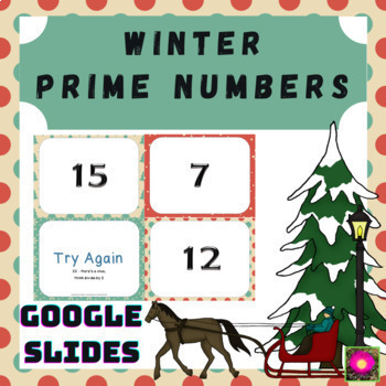 Preview of Winter Prime Numbers Game for Google Slides