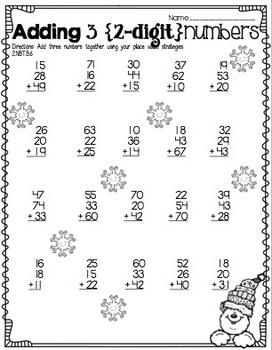 Winter Print 'N Go! 2nd Grade Math (NO PREP) Common Core Aligned