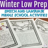 Winter Speech & Language Print N' Go for Middle School