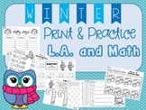 Winter Language Arts & Math Activities - NO PREP