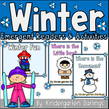 Preview of Winter Printable Activities and Emergent Readers for Kindergarten and 1st