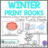 Winter Printable Books Actions, Describing, Prepositions S