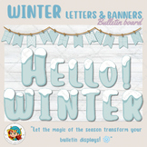 Christmas Printable Bulletin Board Letters, Winter Printab