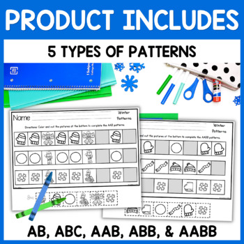 Winter Pattern Printables by Pocketful of Centers | TpT