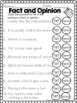 Winter Printables- 2nd Grade by ActionJackson | Teachers Pay Teachers