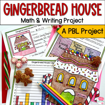 Preview of Winter Project Based Learning - Design a Gingerbread House For Sale Math