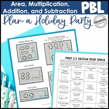 Preview of Winter Project Based Learning for 3rd Grade: Plan a Holiday Party