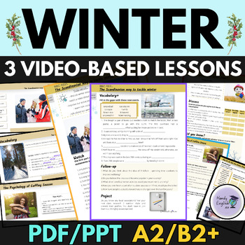 Preview of Winter Psychology BUNDLE lesson plans vocabulary listening speaking