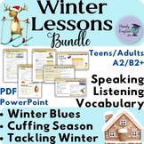 Winter Psychology BUNDLE lesson plans vocabulary listening