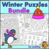 Winter Puzzle Activities Bundle - Crosswords, Word Searches and More