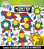 Winter Puzzle Pattern Blocks Clipart {Zip-A-Dee-Doo-Dah Designs}