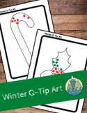 Winter Q-Tip Dot Art Painting Templates - Printable