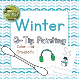 Winter Q-tip Painting