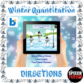 Preview of Winter Quantitative Directions Boom Cards