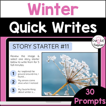 Preview of Winter Quick Write Prompts for ELA Bell Ringers and Task Cards