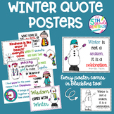 Winter Quotes Posters- Melonheadz Clipart  *Color and ink 