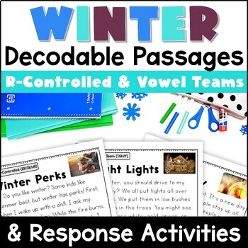 Preview of Winter R-Controlled and Vowel Team Decodable Reading Passages