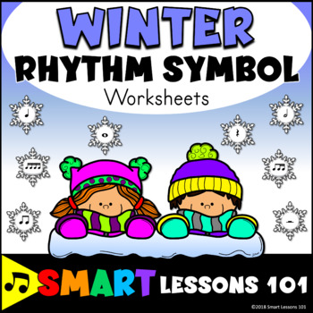 Preview of Winter RHYTHM WORKSHEETS: Music Worksheets Music Rhythm Activities Music Lesson