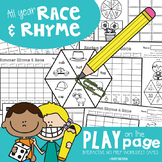 Rhyming Games - Race and Rhyme Worksheets