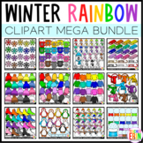 Winter Rainbow Clipart Growing Bundle