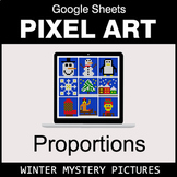 Winter - Ratios & Proportions - Google Sheets Pixel Art