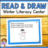 Winter Read & Draw Literacy Center Following Directions - 