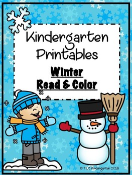 Winter Coloring Pages by TLC Kindergarten | Teachers Pay Teachers