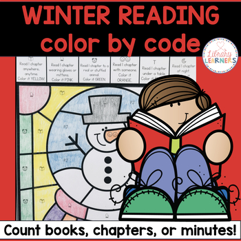 Preview of Winter Reading Promotion Challenges Activities Color by Code School Library
