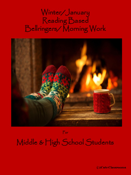 Preview of Winter Reading Based Bellringers for Middle School & High School Students